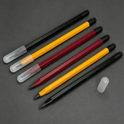 2026 New Hexagon Metal Touch Screen Capacitor Head Ink-Free Pencil for Positive Attitude Drawing Can Custom logo
