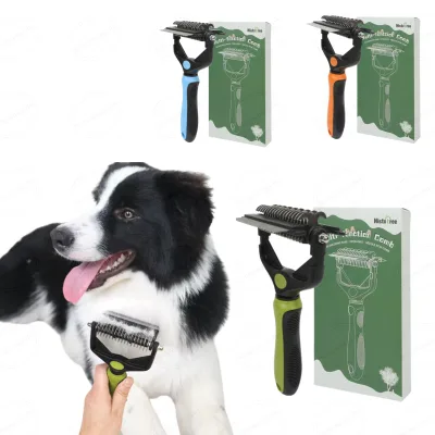Multifunctional Dog Dematting Comb Hurts Free Deshedding Pet Hair Removing Brush for Grooming