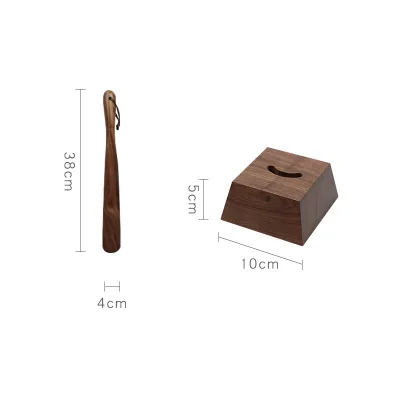 Top Quality Wood Shoe Horn With Holder Shoe Lifter with Shoehorn Stand