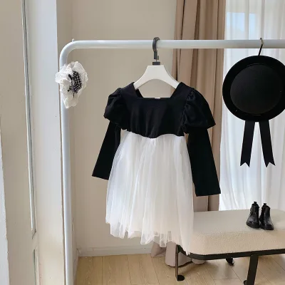 Fall/Winter Kids Girl Long Sleeved Dance Dress TUTU Fashion Ruffled Mesh Baby Princess Party Dresses
