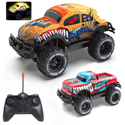 New 1/20 Monster Light Rc Car Beasts Printing Custom Remote Control Car Mall Supermarket Promotional Gifts Glowing Vehicles