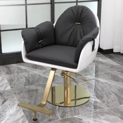 Factory Wholesale Cheap Barber Shop Chairs Hair Salon Can Rotate Lifting Barber Chair Gold Metal