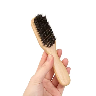 High Quality Natural Boar Bristle Wood Comb Beard Brush for Men