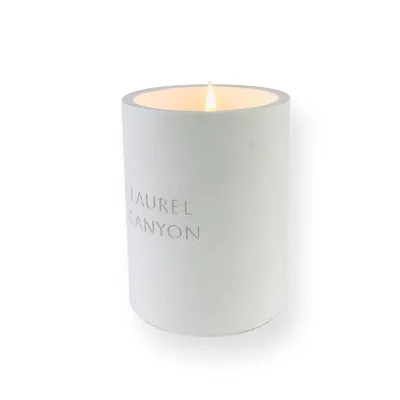 Handmade Round Natural Stone Marble Concrete Candle Jar Cement Holder for Home Decoration