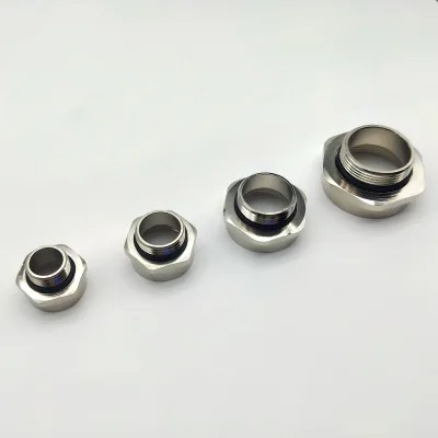 Stainless Steel Brass Bushing Reducer 1/2" NPT Male X 1/4" Female Adapter Pipe Fitting IP66 Rating for Electrical Wire