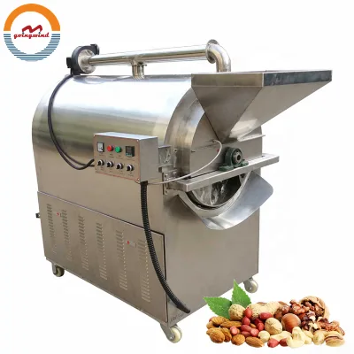 Automatic Pistachio Nut Roasting Machine Auto Stainless Steel Pistachios Nuts Drum Roaster Machinery Equipment for Sale