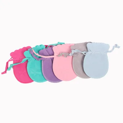 Custom Jewelry Packaging Pouch Drawstring Velvet Bag for Jewellery Gift