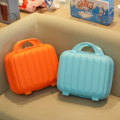 14-inch Cosmetic Box Small Luggage Case Souvenir Travel Suitcase Mini Handbag Open Cartoon Lightweight Soft Handle