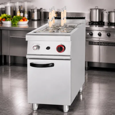 Vertical Gas Fired Stainless Steel Noodle Cooker Boiler Cabinet Base High Efficiency Easy Cleaning 1 Year Warranty for Hotel