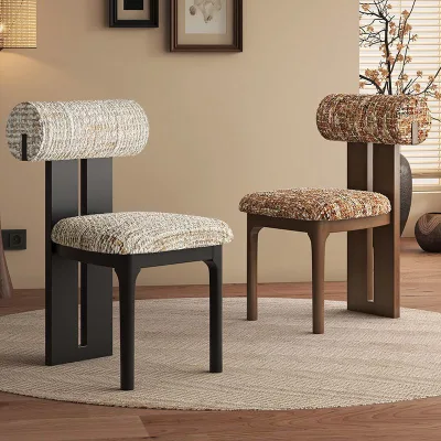 Simple Medieval Leisure Wood Dining Chair for Home Hotel Chair