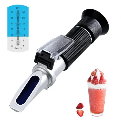 OEM logo Product Manual Packing Refractometer 0-32% Brix Refractometer for Fruit Sugar Content