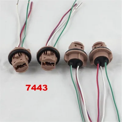 T20 7443 Bulb Socket 3 Pin Brake Bulb Socket Single Wire Plug