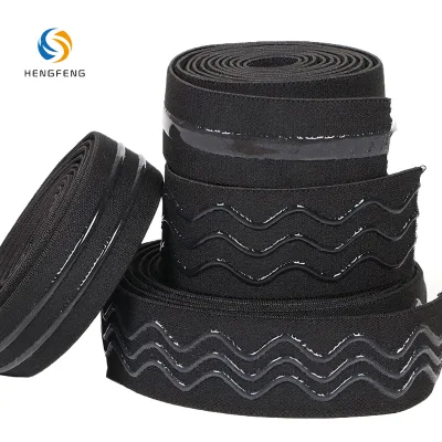 Silicone Gripper Elastic Webbing Non-Slip Wave Elastic Band for Clothing