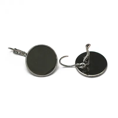 Beadsnice long brass earrings Platinum  for jewelry