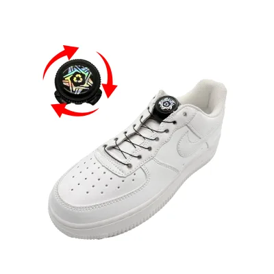 Automatic Rotation Sports Shoelaces Metal Shoe Buckle Accessories Anti-Losening Feature No Tie Shoelace Twisting Rotating Buckle