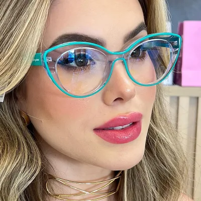 Cat Eye Flat Glasses Anti Blue Light Glasses 2024 New Fashion Avant Garde Eyeglasses for Women