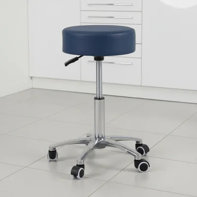 Comfortable Medical Swivel Stool with Gas Spring Adjustment, 10cm Sponge Seat for Operation Rooms