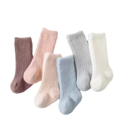 Baby Socks in Autumn and Winter Thick Velvet Warm Children Socks in High Socks.