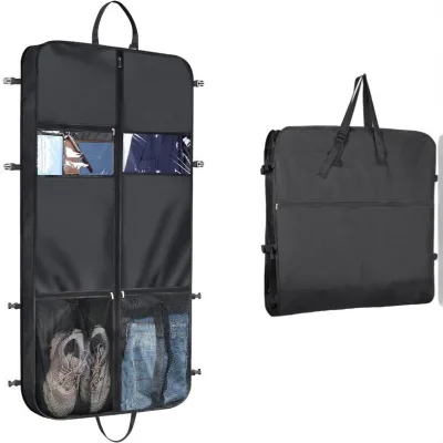 For New-Style Korean Style Coat & Suit Garment Bag for Business Travel Dustproof & Moisture-Proof Portable Clothing Organizer