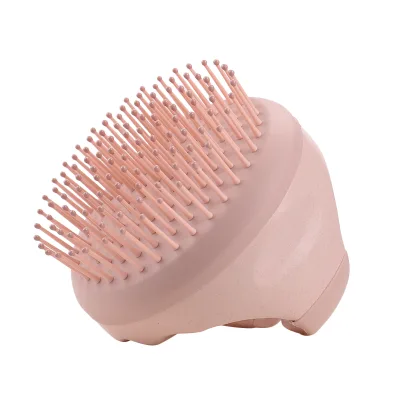 2024 New Products Soft Hair Comb Scalp Massage Brush Wheat Straw Handheld Nylon Self Cleaning Detangle Hair Brush