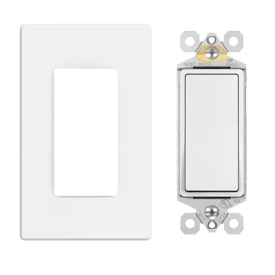American Standard 15-Amp 3-Way Rocker Light Switch Electrical Switch Sockets