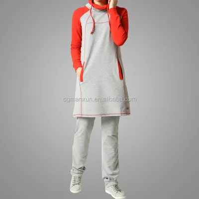 New Arrival Muslim Abaya Fully Closed Islamic Clothing Hotsale Sport Suit