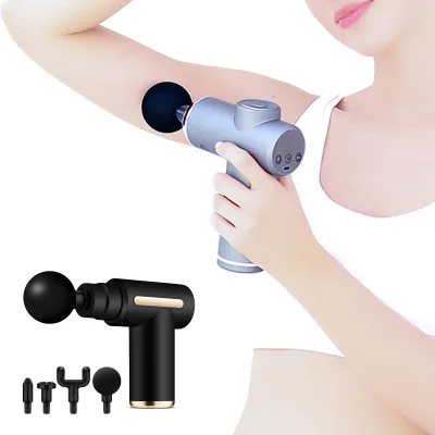 Type-C Rechargeable 4 Head Deep Tissue Fascial Muscle Recovery Portable Mini Handheld Wireless Electric Massage Gun Neck Leg