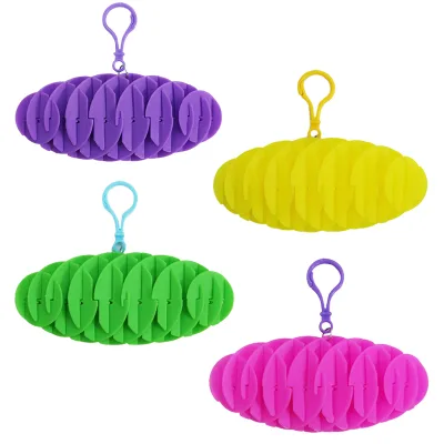2024 Wholesale Worm Squish Fidget Toy Girls Boys Plastic Healing Elastic Net Decompression Squeeze Toys Crisp