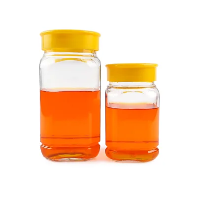 375ml(500g) 750ml (1000g) Bulk Honey Jar Filling Glass Bottle with Yellow Plastic Cap Cheap Price