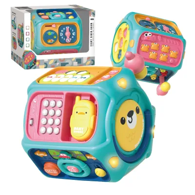 Baby Toddler Portable  Speaker Music Drum Activity Cube Montessori Busy Toy