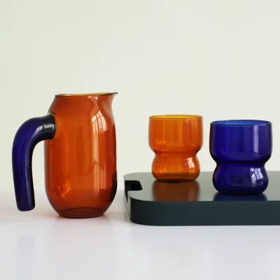 56H Wholesale High Borosilicate Color Glass Coffee Pot Coffee Glass Sharing Pot Glass Kettle