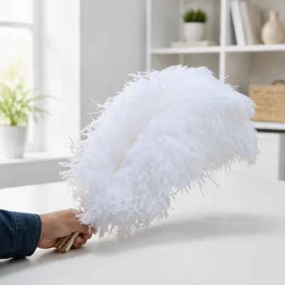 60-65 cm Dyed Colorful Big Pole Ostrich Wing Feathers for Party Wedding White Plumes Stage Decoration