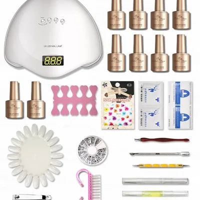 Promotion New Year's Gift Nail Women Gel Nail Polish Private Label Free Samples Gel Nail Polish Kit with Led Light
