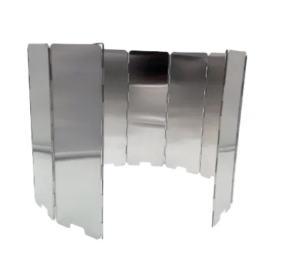 Outdoor Portable Aluminum Alloy Camping Foldable Wind Screen Shield for Hiking
