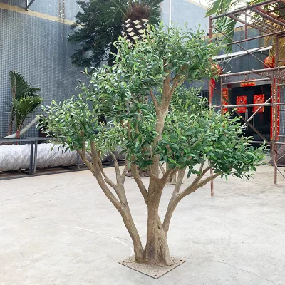 Real Touch Olive Trees Artificial Realistic Green Large Artificial Detachable Olive Tree Uv Protected