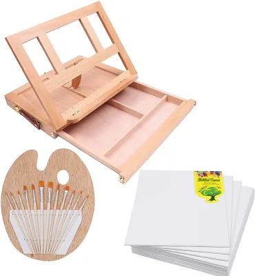 High Quality 100% Cotton Stretched Artist Drawing Canvas Board 8x10" Art Painting Kit by Sundyart