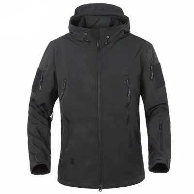 YAKEDA Winter Combat Outdoor Waterproof Zipper Pocket Versatile Hooeed Tactical Men Camogflage Tacticao Coat