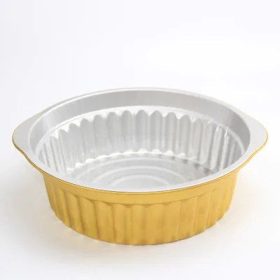 Certified Export 104oz 3100ml Disposable Aluminum Foil Trays Extra Long Baking Foil Containers with Plastic Lids Cups & Bowls