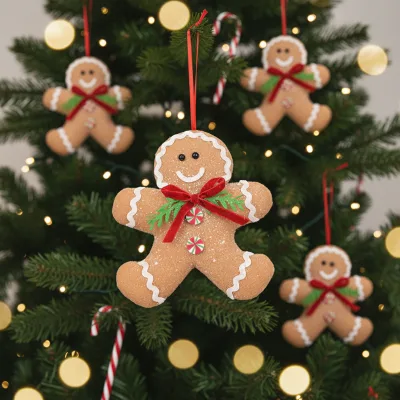 Hot Selling Product Cute Gingerbread Man Ornament Christmas Tree Ornaments Luxury