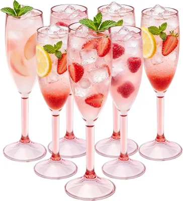 Hot-selling Reusable Acrylic Wine Glasses Unbreakable Party Margarita Martini Cocktail Champagne Wine Glass