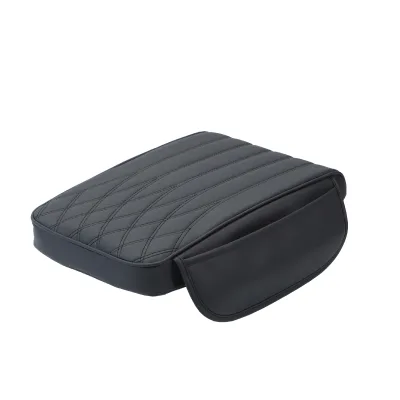 Front Leather Car Armrest Box Cushion Universal Minimalist Storage Bag with Raised Widened Elbow Pad