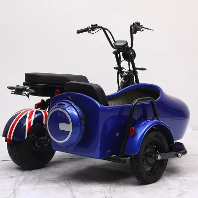 2025 Fasion 3 Wheels Electric Scooter Sidecar E Bike 3 Seats for Adult