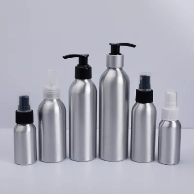 Chemical Metal Makeup 500Ml Aluminum Bottle Spray Packaging,50Ml Recycled Essential Oil Cosmetic Shampoo Water Aluminum Bottle