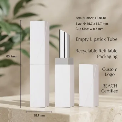 Elegant Slim Empty Lipstick Case Certified Safety Nature Care Beauty Makeup Storage Shell Empty Lipstick Tubes