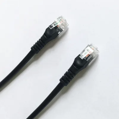 For High-Speed RJ11 6P4C CAT 3 Telephone Jumper Cable with PVC Jacket 4-Conductor Wire for Modem & Phone Line-Black