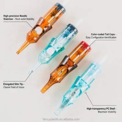 STALYX SE Professional Tattoo Needle Cartridges Affordable Price with Safety Membrane System Daily Choice Surgical Steel