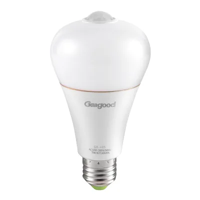 Geagood 9w Skd Sound Induction Sensor Smart Infrared Pir Motion Sensor Led Bulb 110v 220v E27 B22 3w 5w 7w PC White AC 20 80 0.5