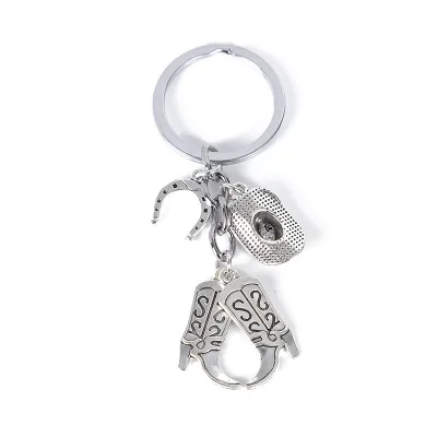 AA018220 Wholesale Alloy Cowboy Hat Boots Horseshoe Horsehead Cow Girl Lucky Key Chain Fashion Trend