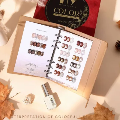 Hanyinails OEM 15ml Fogwatch Golden Cat Eye Gel 24 Colors UV LED Gold Shimmer Designer DIY Factory Nails Supplying Private Label