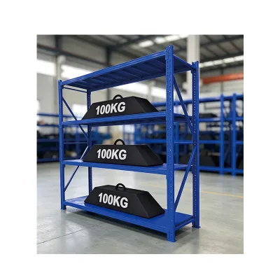 Gondola Shelving Light & Heavy Duty Metal Boltless Adjustable Solid Shelf Epoxy Powder Coated Warehouse Rack